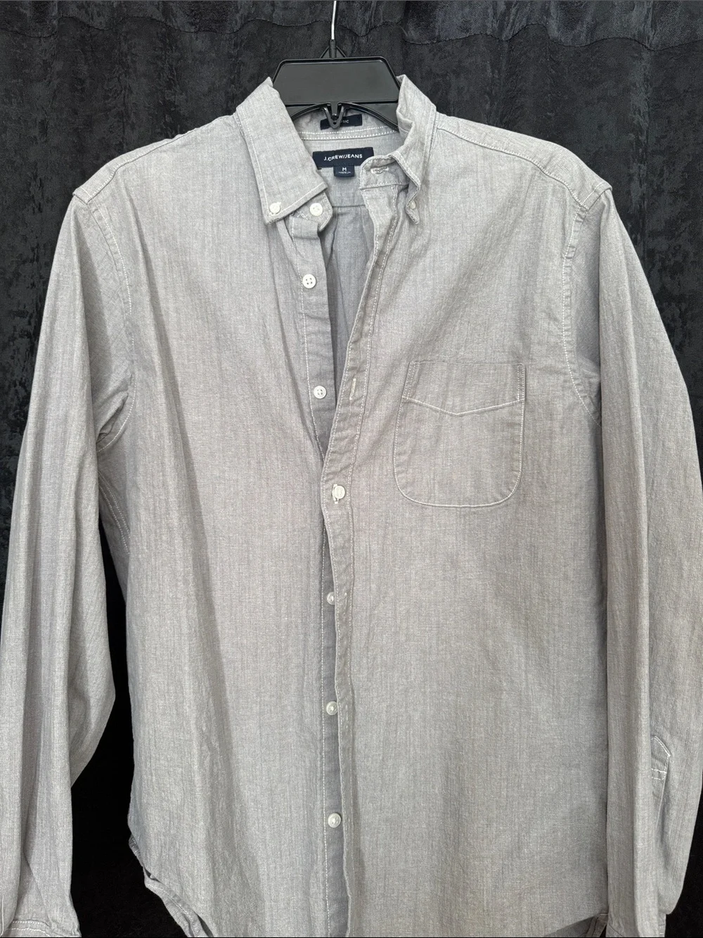 J. Crew Men’s Button-Down in Light Gray - thick high quality shirt Size M